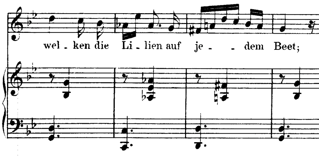 Neapolitan chord in mm. 7–10 of Schubert's Der Müller und der Bach.